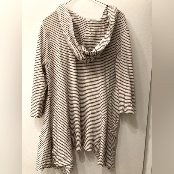 Anthropologie Saturday, Sunday hooded, cotton beach, cover-up jacket L - Picture 2 of 5